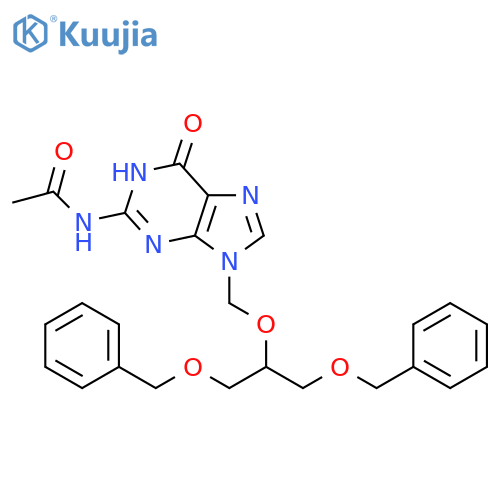 Acetamide, N-[6,9-dihydro-6-oxo-9-[[2-(phenylmethoxy)-1-[(phenylmethoxy)methyl]ethoxy]methyl]-1H-purin-2-yl]- structure