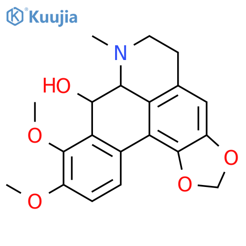 (7aS,8R)-9,10-dimethoxy-7-methyl-6,7,7a,8-tetrahydro-5H-[1,3]benzodioxolo[6,5,4-de]benzo[g]quinolin-8-ol structure