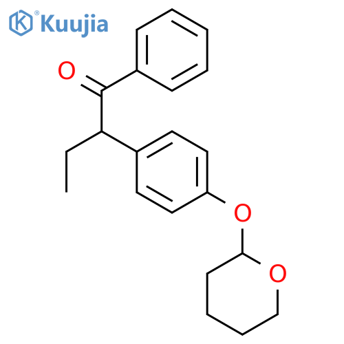1-Phenyl-2-4-(tetrahydro-2H-pyran-2-yl)oxyphenyl-1-butanone structure