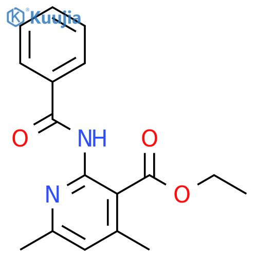 3-Pyridinecarboxylic acid, 2-(benzoylamino)-4,6-dimethyl-, ethyl ester structure