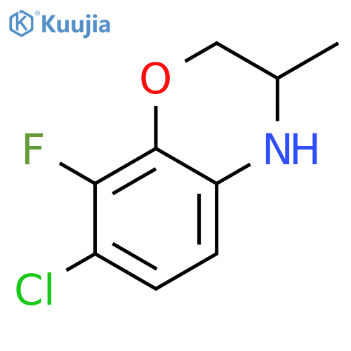 2H-1,4-BENZOXAZINE, 7-CHLORO-8-FLUORO-3,4-DIHYDRO-3-METHYL- structure