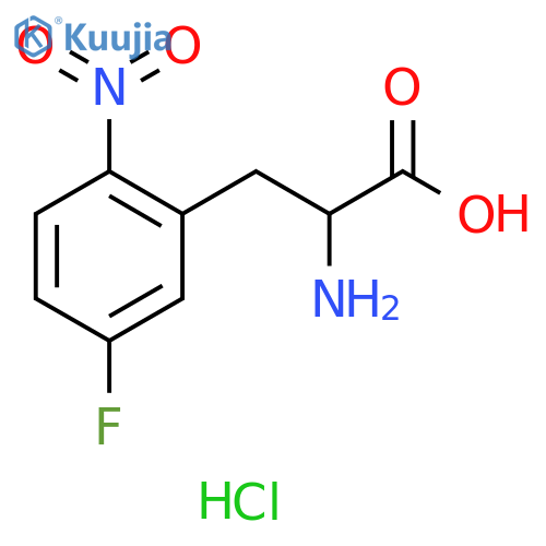 2-Amino-3-(5-fluoro-2-nitrophenyl)propanoic acid hydrochloride structure