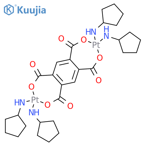 Benzene-1,2,4,5-tetracarboxylic acid;cyclopentylazanide;platinum(2+) structure