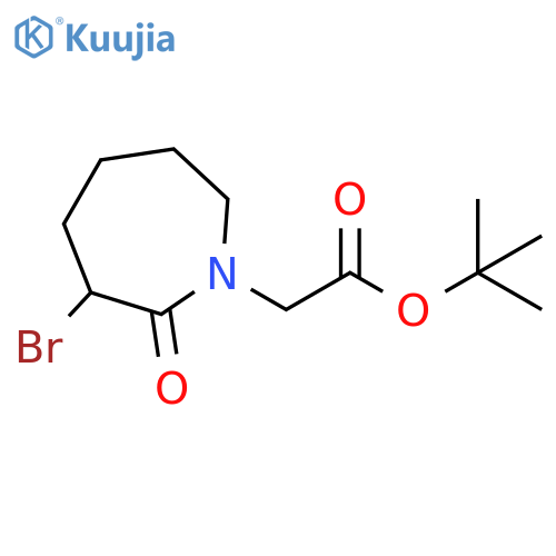 tert-butyl 2-(3-bromo-2-oxoazepan-1-yl)acetate structure