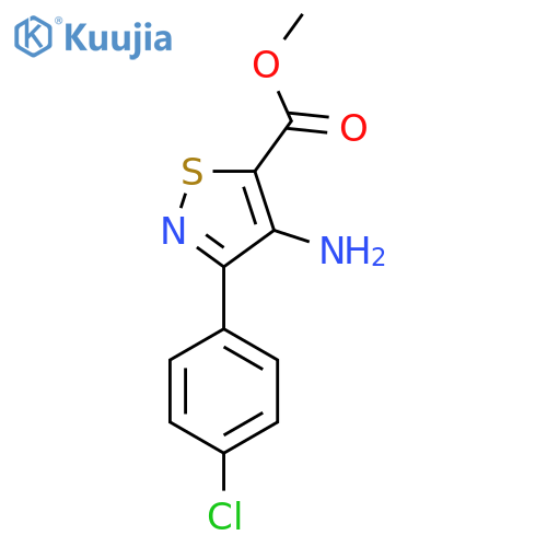 methyl 4-amino-3-(4-chlorophenyl)isothiazole-5-carboxylate structure