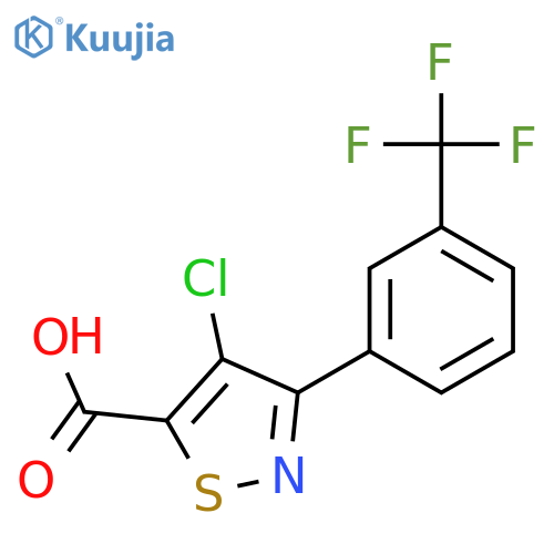 4-chloro-3-[3-(trifluoromethyl)phenyl]isothiazole-5-carboxylic acid structure