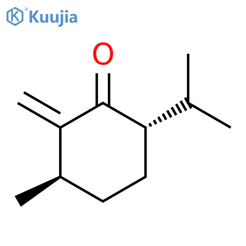 Cyclohexanone, 3-methyl-2-methylene-6-(1-methylethyl)-, (3R-trans)- structure