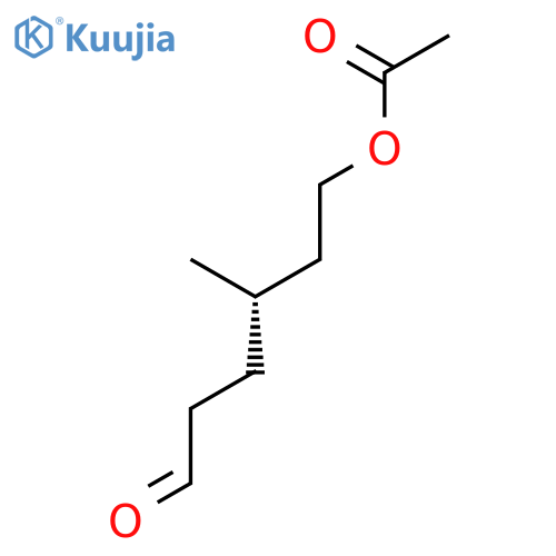 Hexanal, 6-(acetyloxy)-4-methyl-, (4S)- structure