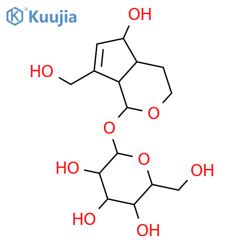 5-hydroxy-7-(hydroxymethyl)-1,3,4,4a,5,7a-hexahydrocyclopenta[c]pyran-1-yl hexopyranoside structure