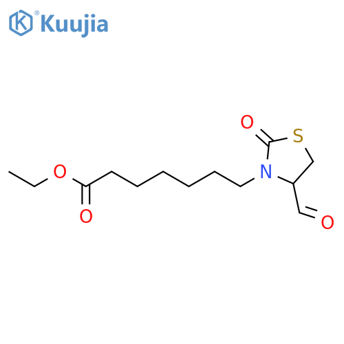 3-Thiazolidineheptanoic acid, 4-formyl-2-oxo-, ethyl ester, (S)- structure