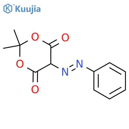 2,2-Dimethyl-5-(2-phenyldiazenyl)-1,3-dioxane-4,6-dione structure