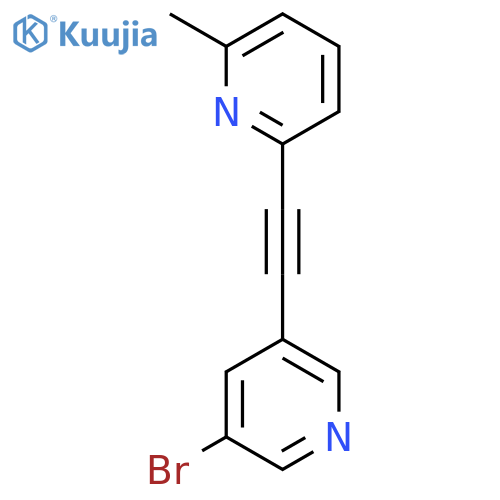 PYRIDINE, 2-[(5-BROMO-3-PYRIDINYL)ETHYNYL]-6-METHYL- structure