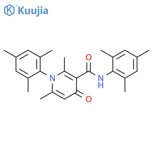 3-Pyridinecarboxamide,1,4-dihydro-2,6-dimethyl-4-oxo-N,1-bis(2,4,6-trimethylphenyl)- structure