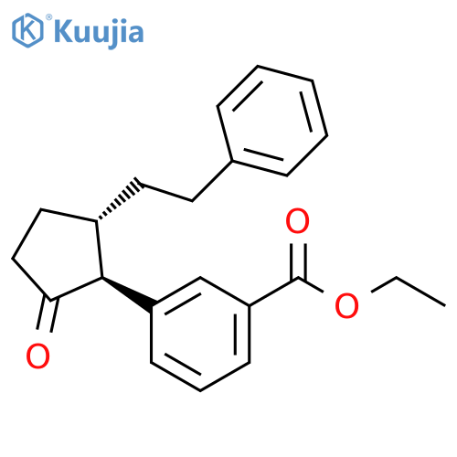 Benzoic acid, 3-[(1S,5S)-2-oxo-5-(2-phenylethyl)cyclopentyl]-, ethylester structure