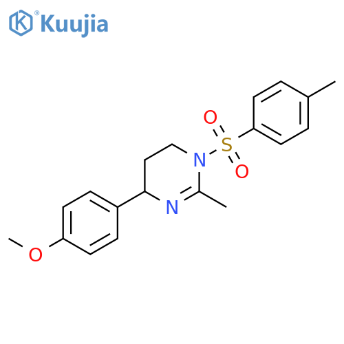Pyrimidine,1,4,5,6-tetrahydro-4-(4-methoxyphenyl)-2-methyl-1-[(4-methylphenyl)sulfonyl]- structure