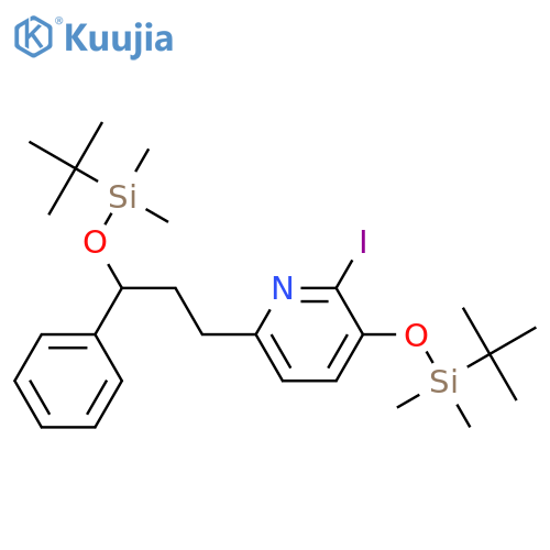 Pyridine,  3-[[(1,1-dimethylethyl)dimethylsilyl]oxy]-6-[3-[[(1,1-dimethylethyl)dimethyl  silyl]oxy]-3-phenylpropyl]-2-iodo- structure