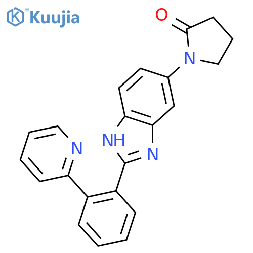 2-Pyrrolidinone, 1-[2-[2-(2-pyridinyl)phenyl]-1H-benzimidazol-5-yl]- structure