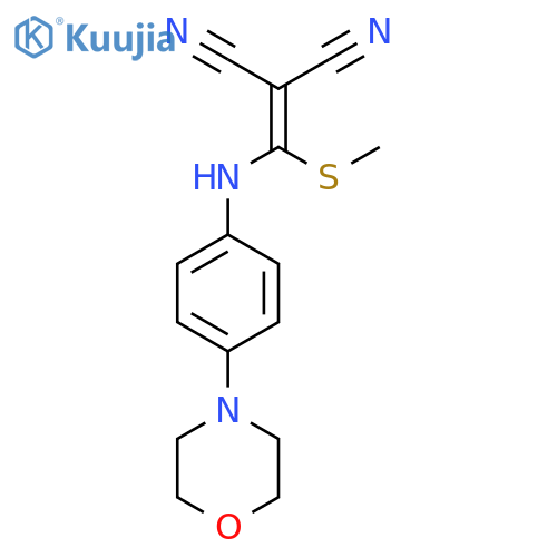 2-((METHYLTHIO)((4-MORPHOLINOPHENYL)AMINO)METHYLENE)MALONONITRILE structure