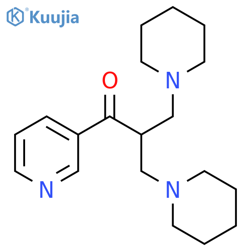 1-Propanone, 3-(1-piperidinyl)-2-(1-piperidinylmethyl)-1-(3-pyridinyl)- structure