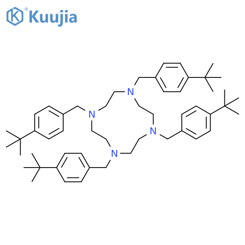 1,4,7,10-Tetraazacyclododecane, 1,4,7,10-tetrakis[[4-(1,1-dimethylethyl)phenyl]methyl]- structure