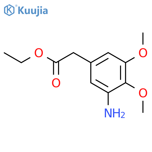 Benzeneacetic acid, 3-amino-4,5-dimethoxy-, ethyl ester structure