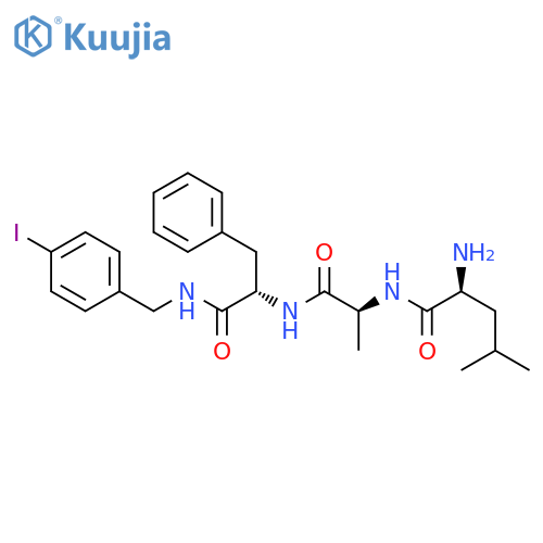 L-Phenylalaninamide, L-leucyl-L-alanyl-N-[(4-iodophenyl)methyl]- structure