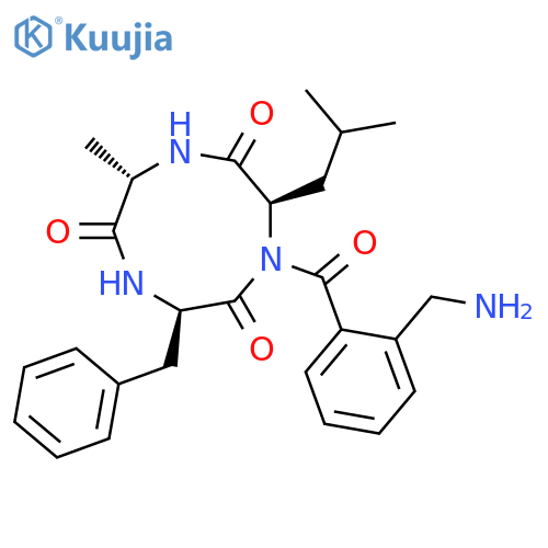CYCLO[L-ALANYL-D-PHENYLALANYL-2-(AMINOMETHYL)BENZOYL-D-LEUCYL] structure