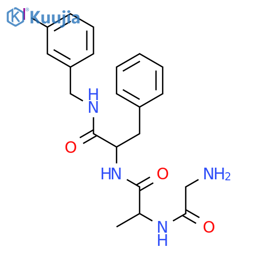 D-Phenylalaninamide, glycyl-L-alanyl-N-[(3-iodophenyl)methyl]- structure
