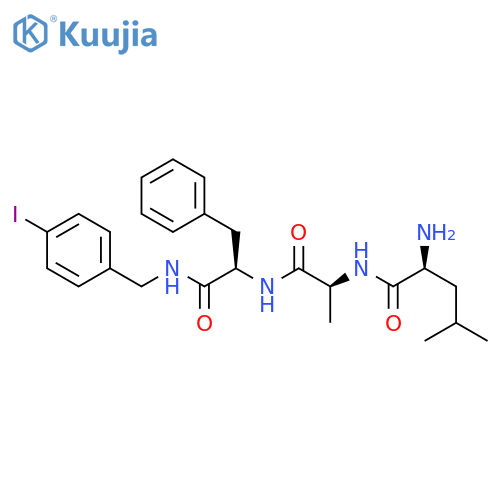 D-Phenylalaninamide, L-leucyl-L-alanyl-N-[(4-iodophenyl)methyl]- structure