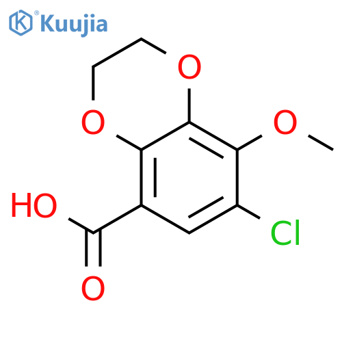 1,4-Benzodioxin-5-carboxylic acid, 7-chloro-2,3-dihydro-8-methoxy- structure