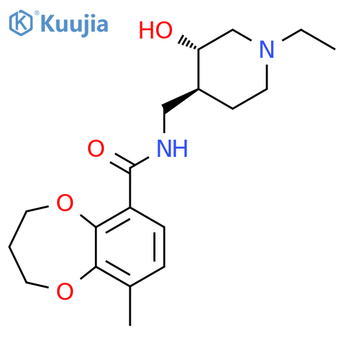 2H-1,5-Benzodioxepin-6-carboxamide,N-[[(3S,4S)-1-ethyl-3-hydroxy-4-piperidinyl]methyl]-3,4-dihydro-9-methyl- structure