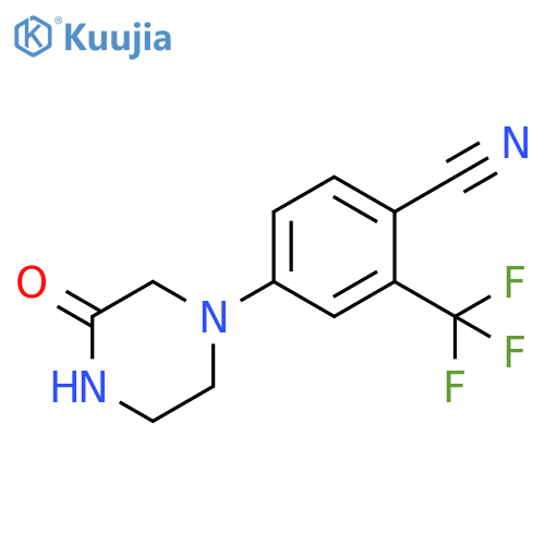 Benzonitrile, 4-(3-oxo-1-piperazinyl)-2-(trifluoromethyl)- structure