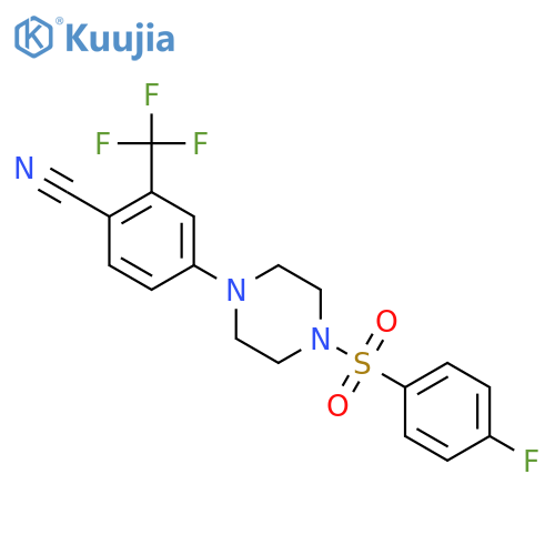 Piperazine,1-[4-cyano-3-(trifluoromethyl)phenyl]-4-[(4-fluorophenyl)sulfonyl]- structure