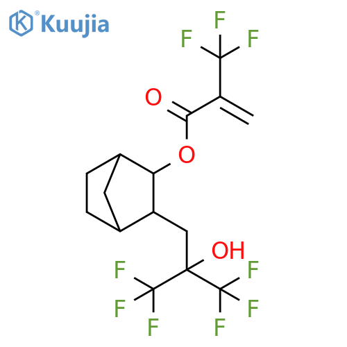 2-Propenoic acid, 2-(trifluoromethyl)-, 3-[3,3,3-trifluoro-2-hydroxy-2-(trifluoromethyl)propyl]bicyclo[2.2.1]hept-2-yl ester structure