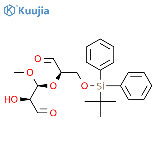 Propanal,  3-[(R)-2-[[(1,1-dimethylethyl)diphenylsilyl]oxy]-1-formylethoxy]-2-hydroxy-  3-methoxy-, (2R,3S)- structure
