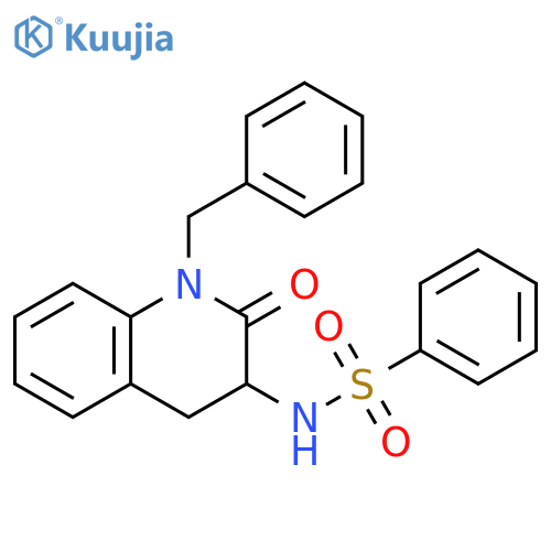 Benzenesulfonamide,N-[1,2,3,4-tetrahydro-2-oxo-1-(phenylmethyl)-3-quinolinyl]- structure