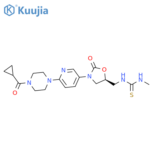 Thiourea, N-[[(5S)-3-[6-[4-(cyclopropylcarbonyl)-1-piperazinyl]-3-pyridinyl]-2-oxo-5-oxazolidinyl]methyl]-N'-methyl- structure