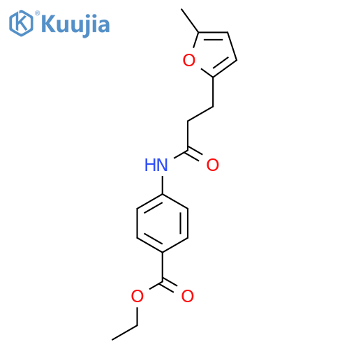 ethyl 4-3-(5-methylfuran-2-yl)propanamidobenzoate structure