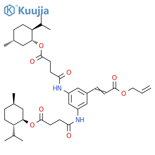 Butanoic acid, 4,4'-[[5-[3-oxo-3-(2-propenyloxy)-1-propenyl]-1,3-phenylene]diimino]bis[4-oxo-, bis[(1R,2S,5R)-5-methyl-2-(1-methylethyl)cyclohexyl] ester (9CI) structure