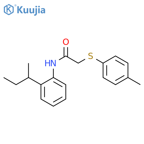 N-(2-sec-Butyl-phenyl)-2-p-tolylsulfanyl-acetamide structure