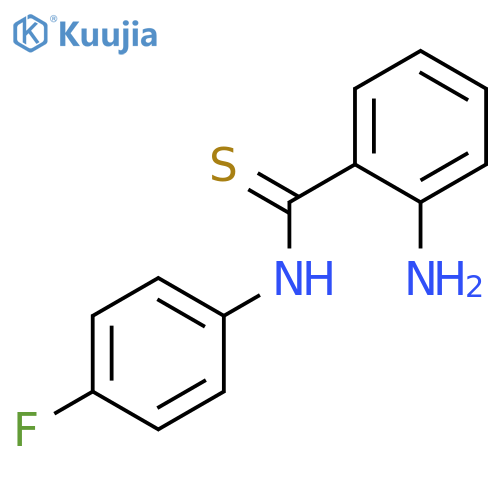 Benzenecarbothioamide, 2-amino-N-(4-fluorophenyl)- structure