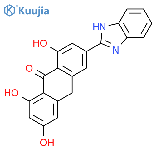 9(10H)-Anthracenone, 3-(1H-benzimidazol-2-yl)-1,6,8-trihydroxy- structure