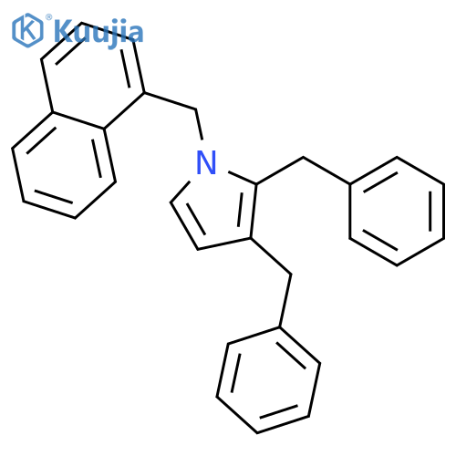 1H-Pyrrole, 1-(1-naphthalenylmethyl)-2,3-bis(phenylmethyl)- structure