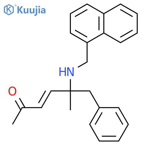 3-Hexen-2-one, 5-methyl-5-[(1-naphthalenylmethyl)amino]-6-phenyl- structure