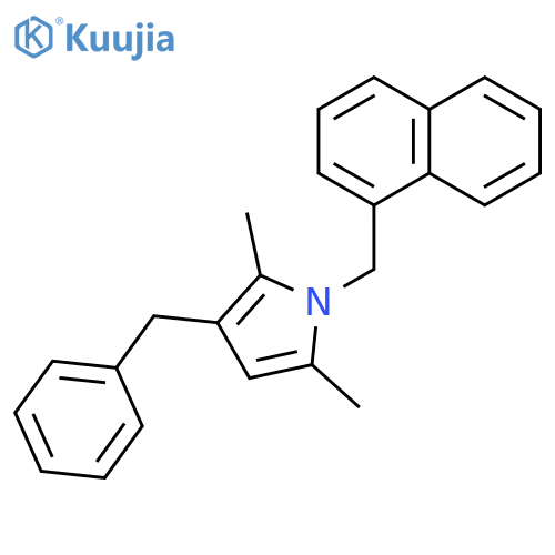 1H-Pyrrole, 2,5-dimethyl-1-(1-naphthalenylmethyl)-3-(phenylmethyl)- structure