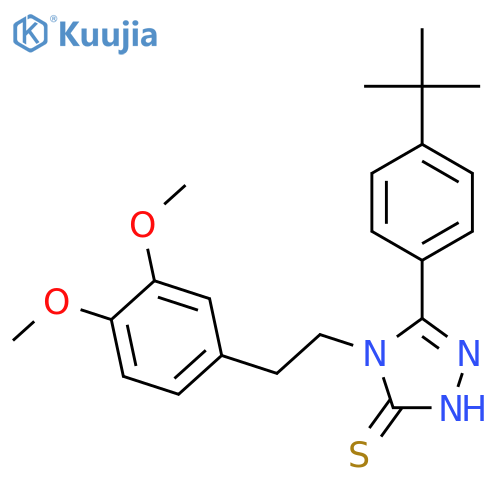 <br>5-(4-tert-Butyl-phenyl)-4-[2-(3,4-dimethoxy-phenyl)-ethyl]-2,4-dihydro-[1,2 ,4]triazole-3-thione structure