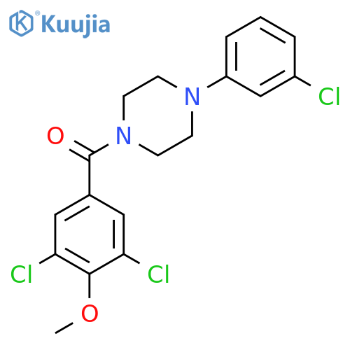 Piperazine, 1-(3-chlorophenyl)-4-(3,5-dichloro-4-methoxybenzoyl)- structure