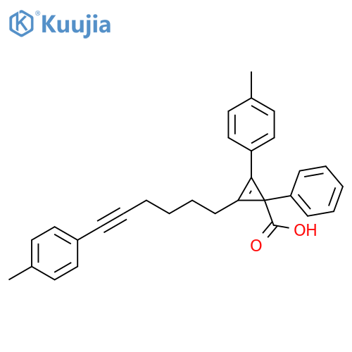 2-Cyclopropene-1-carboxylic acid, 2-(4-methylphenyl)-3-[6-(4-methylphenyl)-5-hexyn-1-yl]-1-phenyl- structure