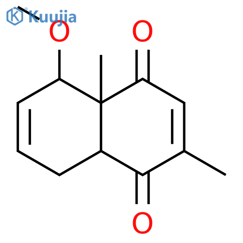 1,4-Naphthoquinone,4a,5,8,8a-tetrahydro-5-methoxy-2,4a-dimethyl-(5CI) structure