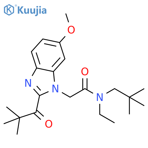 1H-Benzimidazole-1-acetamide,2-(2,2-dimethyl-1-oxopropyl)-N-(2,2-dimethylpropyl)-N-ethyl-6-methoxy- structure